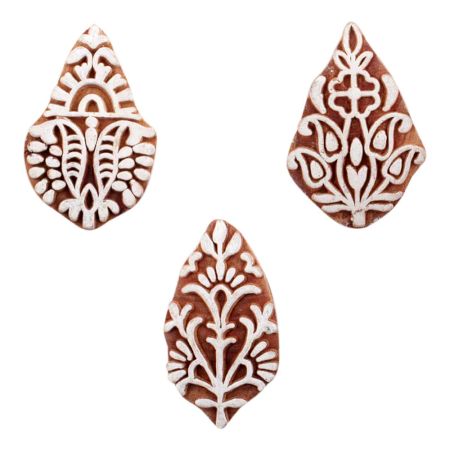 Set of 3 Piece New Mix Wooden Printing Block